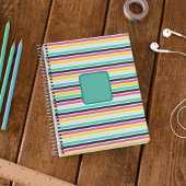 Gekleurde horizontale strepen planner