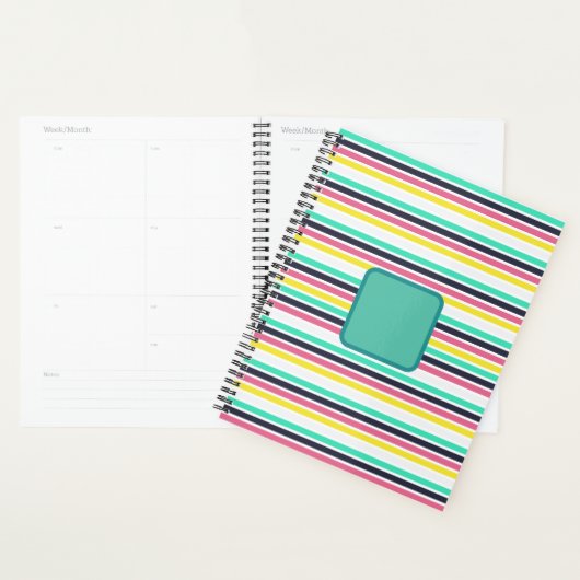 Gekleurde horizontale strepen planner (Display)