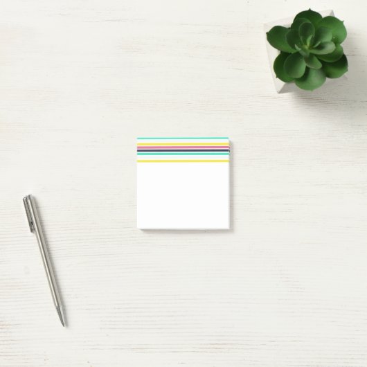 Gekleurde horizontale strepen post-it® notes (Kantoor)