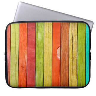 gekleurde houten textuur, 3D illustratie3d, abstra Laptop Sleeve