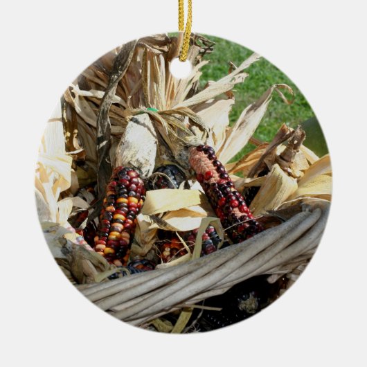 Gekleurde Indiase maïs herfst Natuur Ornament (Voorkant)