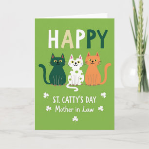 Gekleurde Katten Gelukskaart Kaart