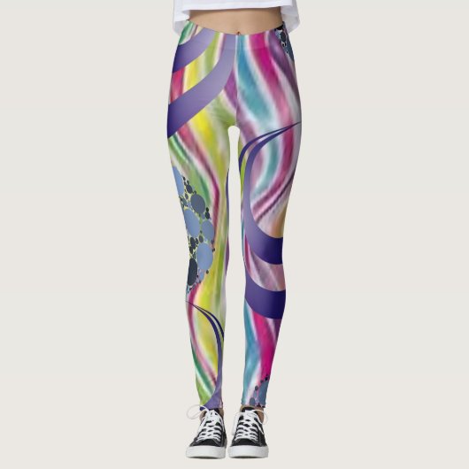 gekleurde lange leggings (Voorkant)