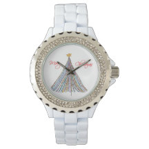 Gekleurde Lichten Kerst Horloge