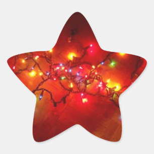 'Gekleurde lichten' stervormige Stickers