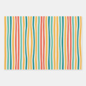 Gekleurde lijnen inpakpapier vellen (Voorkant)