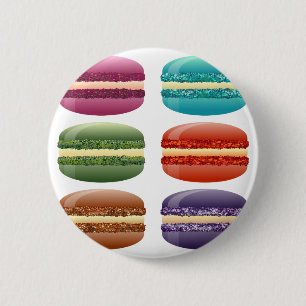 gekleurde macarons ronde button 5,7 cm