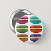 gekleurde macarons ronde button 5,7 cm (Voorkant /achterkant)