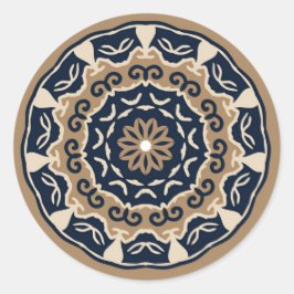 Gekleurde mandala design sticker