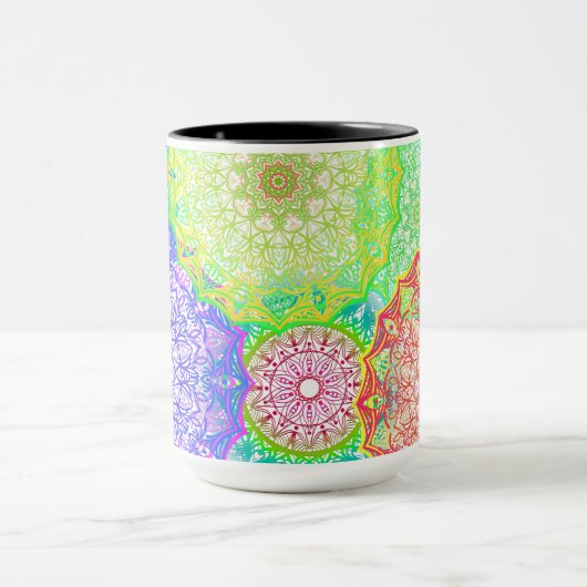 Gekleurde mandala mok (Midden)