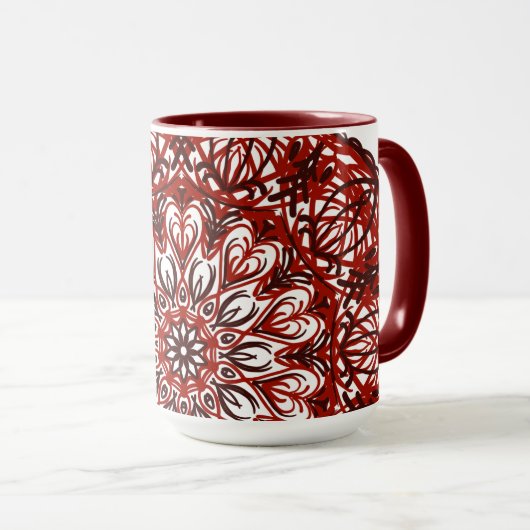 Gekleurde mandala mok (Voorkant rechts)