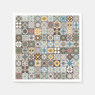 gekleurde Marokkaanse tegel Servet