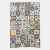 gekleurde Marokkaanse tegel Theedoek (Verticaal)