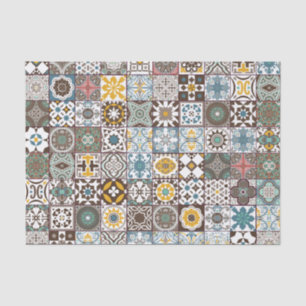 gekleurde Marokkaanse tegel Tissuepapier