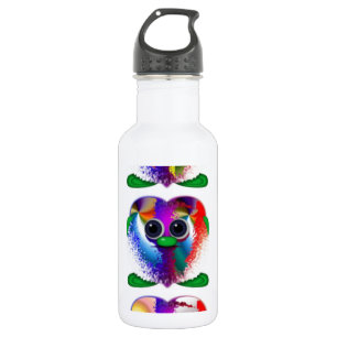 Gekleurde mascottes waterfles