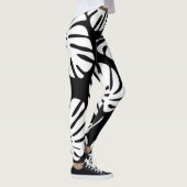 Gekleurde Monstera bladeren Bloemen Abstract Leggings (Rechts)