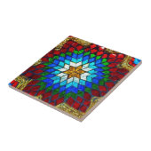 gekleurde mozaïekkunst tegeltje (Zijkant)