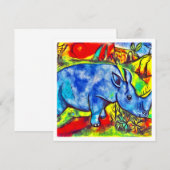 Gekleurde neushoorn (Voorkant / Achterkant)