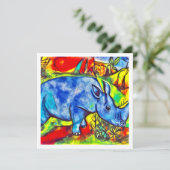 Gekleurde neushoorn (Staand voorkant)