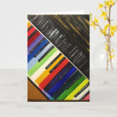 Gekleurde ogen abstracte kunst - Wenskaart Kaart (Gele Bloem)