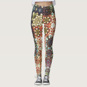 gekleurde ondoorzichtige kaleidoscoop mozaïek leggings (Voorkant)