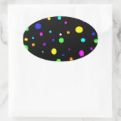 gekleurde orbs-ovaalsticker ovale sticker (Tas)