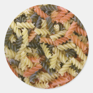 Gekleurde pasta ronde sticker