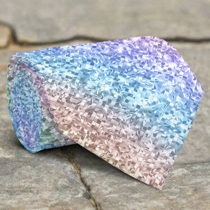 Gekleurde pasteltexturen Elegant Glanzend Glas Eff Stropdas