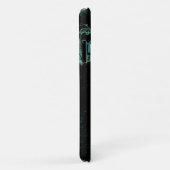  gekleurde peacock  Blauwe Typografie Case-Mate iPhone Case (Achterkant/rechts)