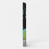  gekleurde peacock  Blauwe Typografie Case-Mate iPhone Case (Achterkant/links)