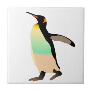 gekleurde peguin tegeltje