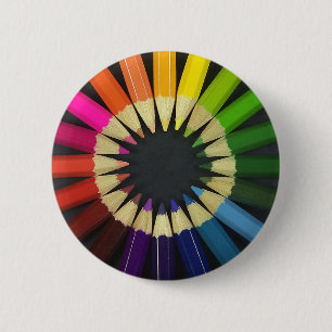 gekleurde pennen ronde button 5,7 cm