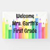 gekleurde pennen spandoek (Horizontaal)