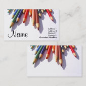 Gekleurde pennen Volledig  Visitekaartje (Voorkant / Achterkant)