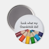 Gekleurde potloden artwork display magneet (Voorkant / Achterkant)