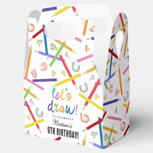 Gekleurde potloden Kinder kunst verjaardagsfeest Bedankdoosjes (Geopend)