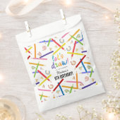 Gekleurde potloden Kinder kunst verjaardagsfeest Bedankzakje (Geknipt)