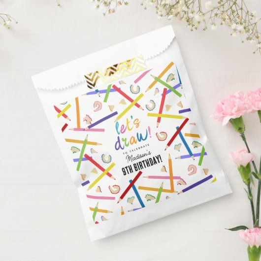 Gekleurde potloden Kinder kunst verjaardagsfeest Bedankzakje (Gezegeld)