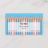 gekleurde potloden op de vlag van de transgenderpr visitekaartje (Voorkant)