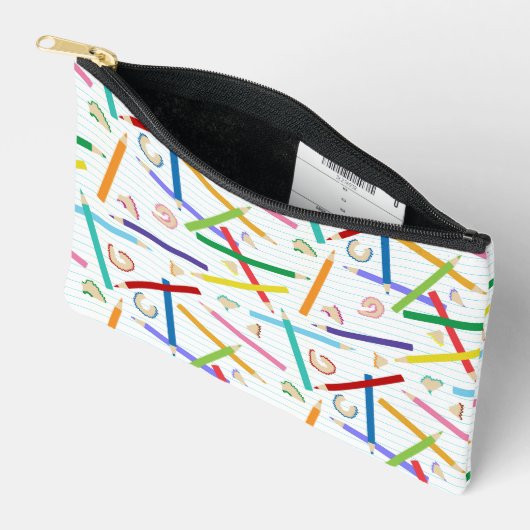 Gekleurde potloden Patroon Kinderen Etui (Open)