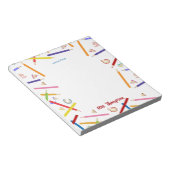 Gekleurde potloden Patroon Leraar Waardering Gift Notitieblok (Schuin)