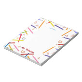 Gekleurde potloden Patroon Leraar Waardering Gift Notitieblok (Gedraaid)