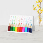 Gekleurde potloodkunst kaart (Gele Bloem)