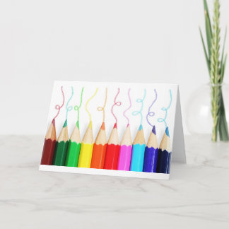 Gekleurde potloodkunst kaart