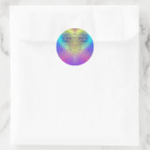 Gekleurde regendruppels ronde sticker (Tas)