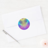 Gekleurde regendruppels ronde sticker (Envelop)