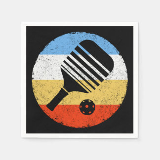  gekleurde Retro Pickleball Servet