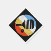  gekleurde Retro Pickleball Servet (Hoek)