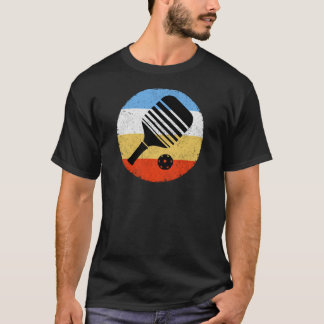 gekleurde Retro Pickleball T-shirt