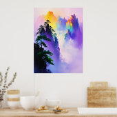 🌈 gekleurde rotsberg 🌄 poster (Keuken)